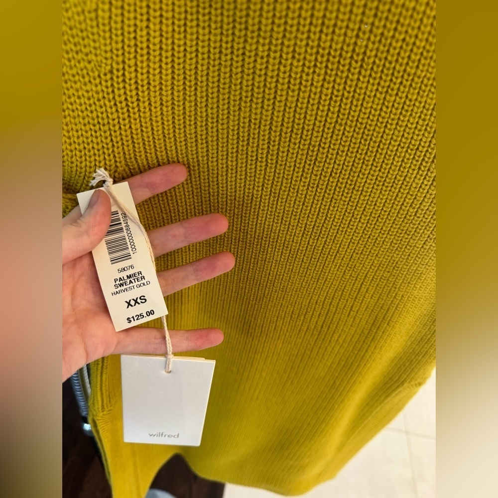 đBrand new Wilfred palmier sweater in mustard color - Picture 3 of 8